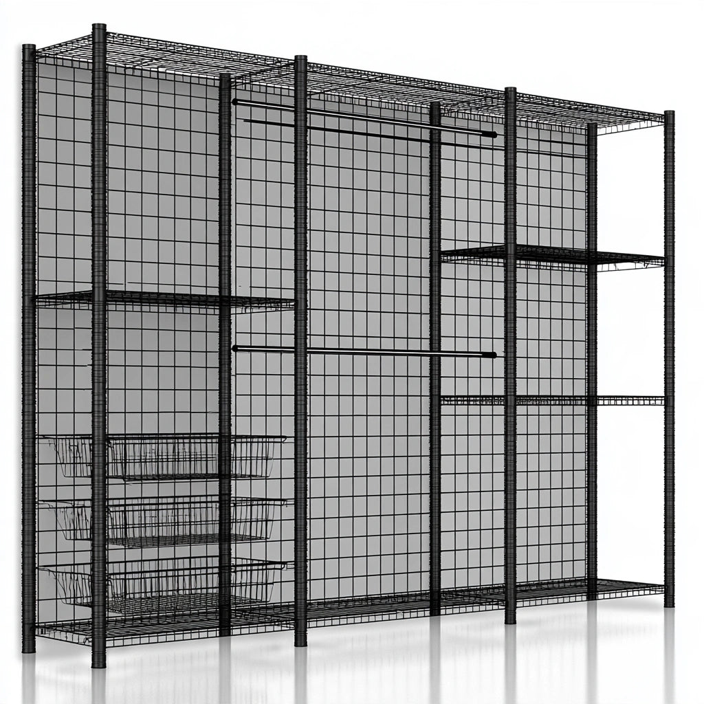 Kledingrek van metaal, kleur zwart