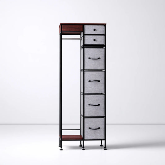 Kledingkast van metaal, kleur zwart