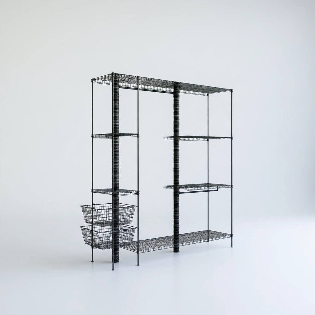 Kledingrek van metaal, kleur zwart