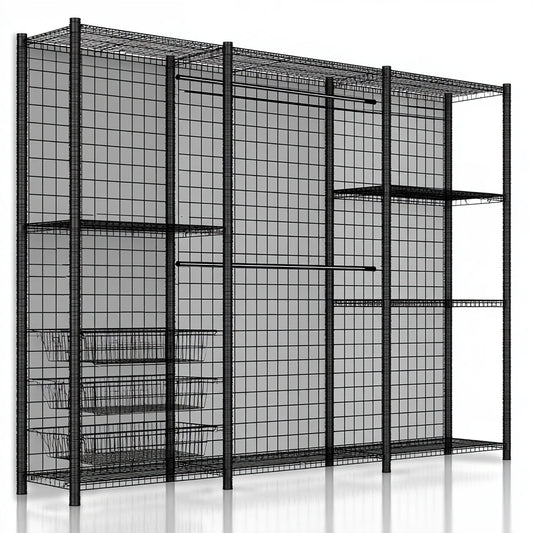 Kledingrek van metaal, kleur zwart